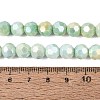 Anti-Tarnish Electroplate Glass Beads Strands EGLA-ZX010-8mm-12-6