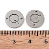 Non-Tarnish 201 Stainless Steel Hollow Flat Round Links FIND-R149-03Q-P-3