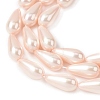 Electroplate Opaque Glass Imitation Pearl Beads Strands EGLA-H113-09A-01-3