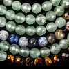 Chakra Theme Natural Red Rainbow Jasper & Yellow Aventurine & Tiger Eye & Green Aventurine & Blue Spot Stone & Lapis Lazuli & Amethyst Beads Strands G-F668-14-4mm-2