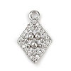 Brass Micro Pave Clear Cubic Zirconia Pendants KK-L238-21P-1