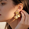 Valentine's Day 304 Stainless Steel Stud Earrings for Women EJEW-K330-02G-1