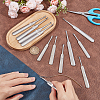 Unicraftale 6 Sets 2 Style Stainless Steel Leathercraft Stitching Groover TOOL-UN0001-33-4