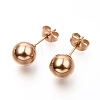 304 Stainless Steel Ball Stud Earrings EJEW-C501-10E-4