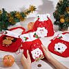4Pcs 4 Styles Christmas Theme Velvet Packing Pouches ABAG-BC0001-50-3