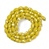 Opaque Solid Color Electroplate Glass Beads Strands EGLA-N013-P6mm-B06-2