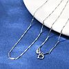 925 Sterling Silver Twisted Bar Link Chain Necklaces NJEW-H056-01A-P-2