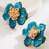Flower Alloy Enamel Stud Earrings FS-WG5F23F-04-1