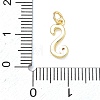 Brass Micro Pave Clear Cubic Zirconia Charms KK-D289-66G-S-3