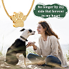 Paw Print Urn Ashes Necklace NJEW-WH0024-01G-7