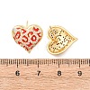 Heart Brass Micro Pave Clear Cubic Zirconia Stud Earrings EJEW-H178-09G-01-5