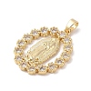 Brass Cubic Zirconia Pendants KK-Z050-17G-01-2