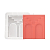 DIY Square with Rampart Pattern Candle Silicone Molds DIY-G113-09A-1