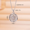 Brass Micro Pave Clear Cubic Zirconia with Natural White Shell Pendant 304 Stainless Steel Cable Chain Necklaces for Women WGAF233-04-1