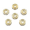 Brass Pave Clear Cubic Zirconia Beads KK-N259-39C-01-2