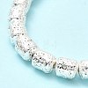 Electroplated Natural Lava Rock Beads Strands G-G984-15S-4