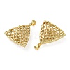 Brass Micro Pave Clear Cubic Zirconia Pendants KK-D221-19G-03-2
