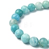 Natural Hemimorphite Round Beaded Stretch Bracelets BJEW-TA00280-3
