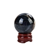 Natural Black Cherry Blossom Agate Crystal Ball PW-WG77102-02-4