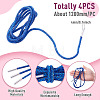 4Pcs Rhinestone Round Cord Shoelace FIND-TA0010-44P-01-4