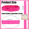 Gorgecraft 24 Yards 12 Colors Chinlon Wavy Edge Elastic Band EC-GF0001-42-2