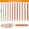 24Pcs Carbonized Bamboo Knitting Needles TOOL-CL0001-10-2