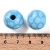 Easter Theme Printed Wood Beads WOOD-T032-22G-3