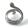 Snake Alloy Wrap Open Cuff Rings RJEW-K275-67B-3