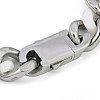 304 Stainless Steel Ceramics Cuban Link Chain Bracelets for Men BJEW-B102-02P-01-3