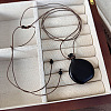 Wooden Liquor Pot Pendant Adjustable Cord Long Necklaces for Women Men WG3A78C-04-1