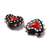 Baking Paint Glass Bumpy Beads Heart LAMP-V001-07F-3