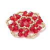 Glass Seed Beaded Pendants PALLOY-MZ01245-03-4