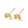 Rack Plating Brass Stud Earring Findings KK-G433-05A-G-1