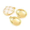 Brass Locket Pendants KK-D232-13G-01-2