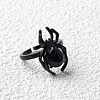 Natural Obsidian Spider Open Cuff Rings PW-WGC70E9-28-1