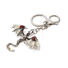 Dragon Alloy Rhinestone Pendant Keychains KEYC-G065-01D-2