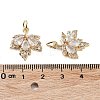 Rack Plating Brass Clear Cubic Zirconia Pendants KK-B078-02G14-01-3