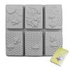 6 Cavities Food Grade Silicone Soap Molds PW-WG1EA56-03-1