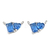 Brass Pave Cubic Zirconia Charms CU-CBA6A75-04P-07-1