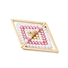 Glass Seed Beaded Connector Charms PALLOY-MZ01110-03-3