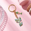 Alloy Enamel Cat Keychain KEYC-JKC01182-03-2