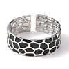 304 Stainless Steel Enamel Open Cuff Rings for Women RJEW-F166-20P-01-2