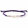 Bohemian Style Imitation Pearl & Glass Seed Bead Braided Bracelets XS0693-3-1