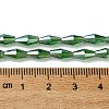 Transparent Electroplate Glass Beads Strands GLAA-K064-05A-PL05-4