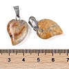 Natural Crazy Agate Heart Pendants G-H073-03P-13-3