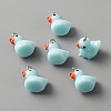 Opaque Resin Pendants RESI-WH0029-12P-02-1