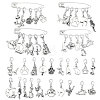 12Pcs 4 Style Iron Brooches HJEW-PH02467-1