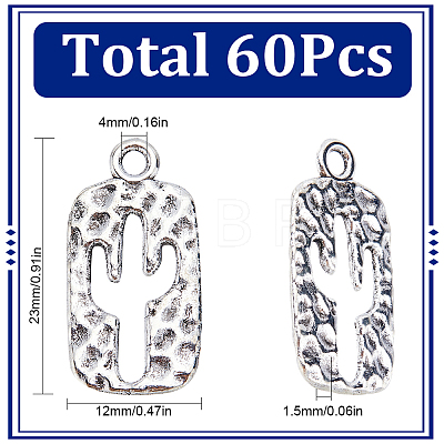 SUNNYCLUE 60Pcs Tibetan Style Alloy Pendants FIND-SC0007-19-1