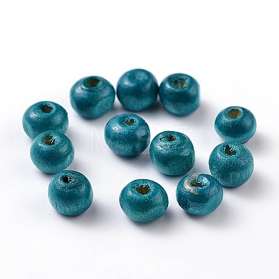 Dyed Natural Wood Beads WOOD-Q006-6mm-02-LF-1