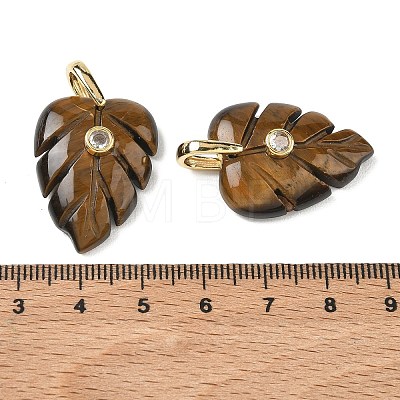 Natural Tiger Eye Pendants GG-CBA105B-01E-G-1
